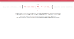 Desktop Screenshot of frederickmnicholas.com